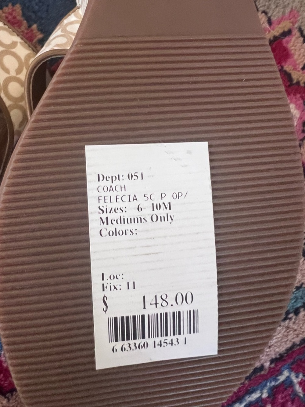 Coach Felicia Signature Wedge Flip Flops | Logo Print | Size 8.5 - Picture 5 of 5